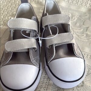 Gray Kids Shoes with Velcro Straps by US Sports Size 12